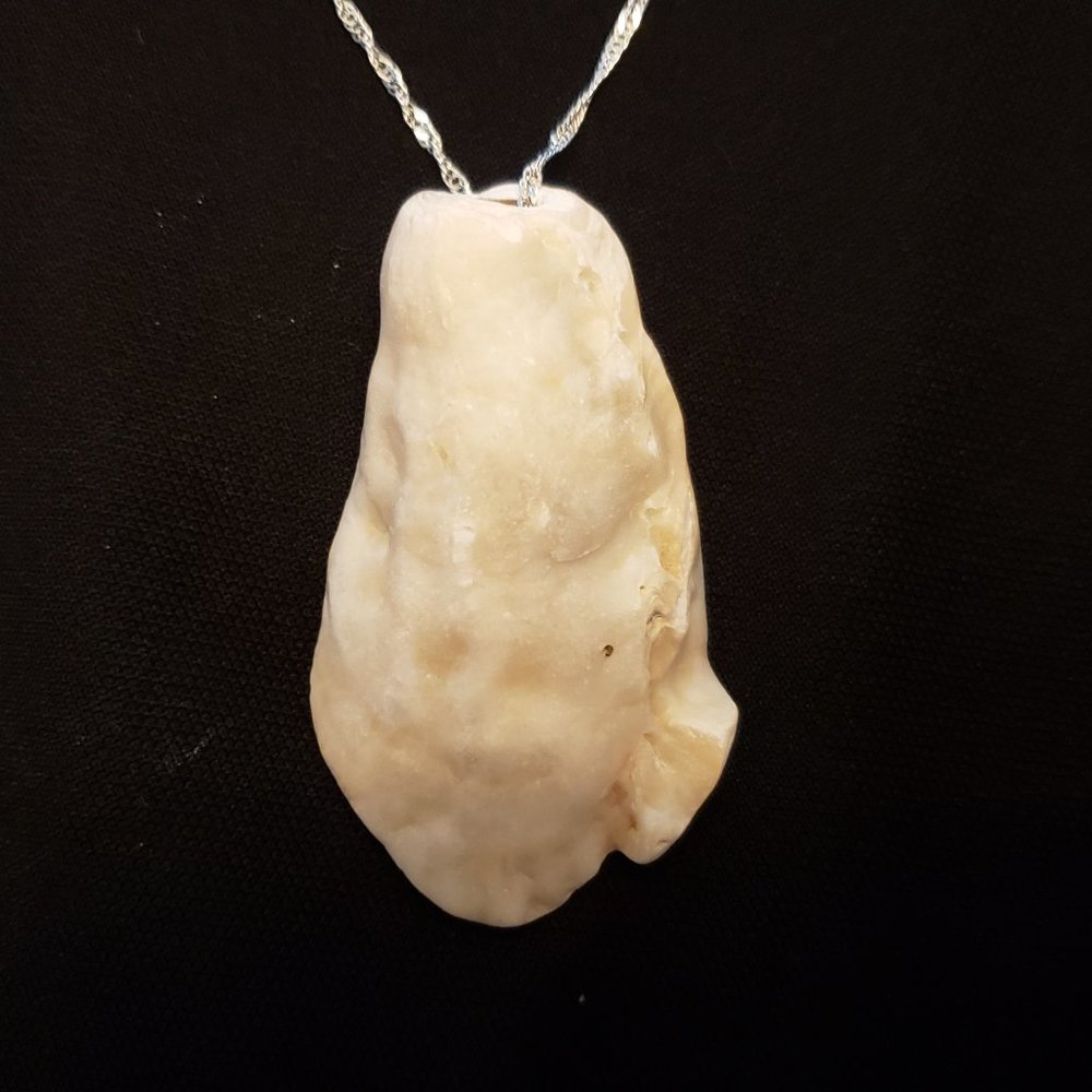 Ocean Treasures Collection artisan necklace w/20" 925plated Sterling chain